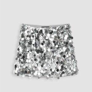 Sequin mid rise mini skirt